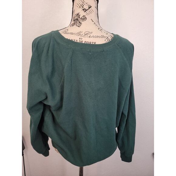 Wildfox Sweatshirt M Extra Dirty Bailey Sweater Pine Grove Green Olive Martini - Picture 6 of 8